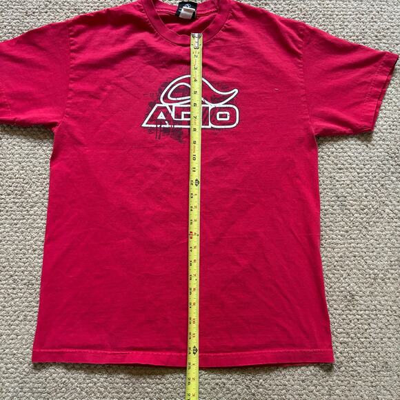 vintage y2k 2000s adio footwear skate tshirt red large emo grunge goth - Picture 6 of 8